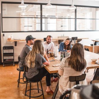 Group of people having a meeting