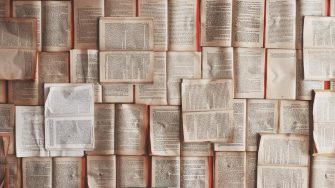 Books laid out next to each other