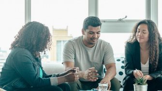 Four Postgrad Students Group Discussion