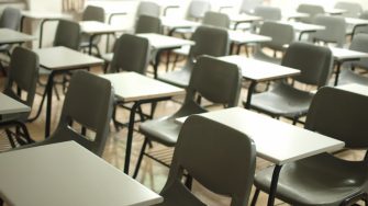 Classroom full of desks