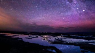 Great Ocean Road at night milky way view