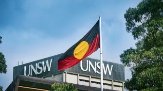 Aboriginal flag flies over the Kensington Campus