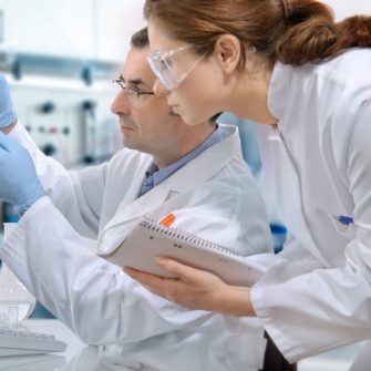 Photo of a team working in a science lab