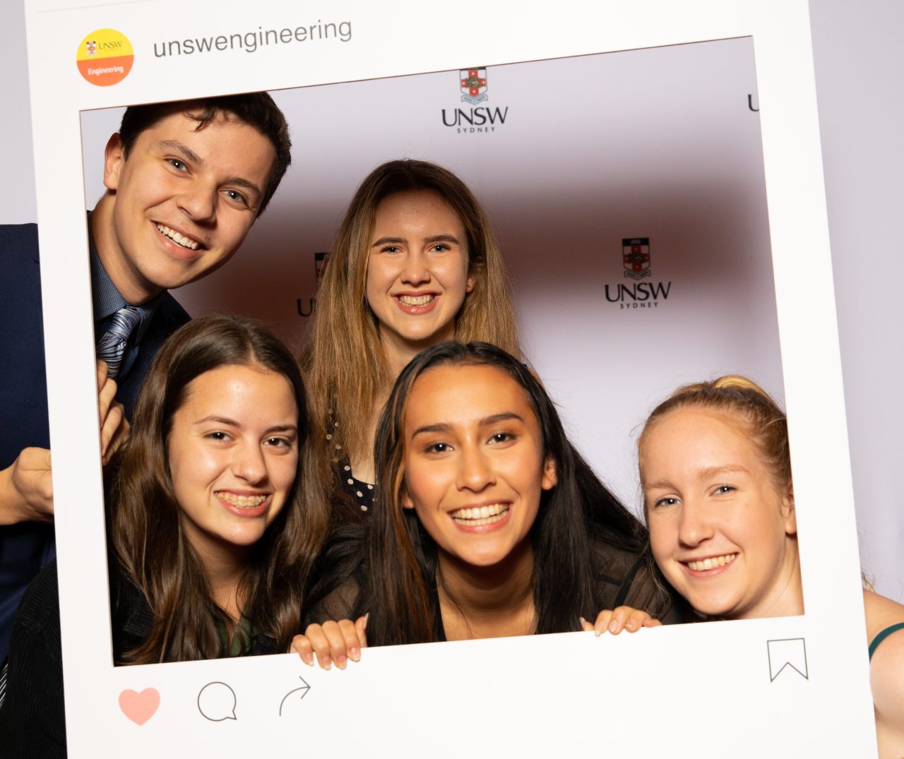 Students posing at scholarships ceremony