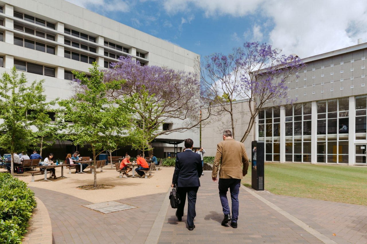 Walking towards UNSW building